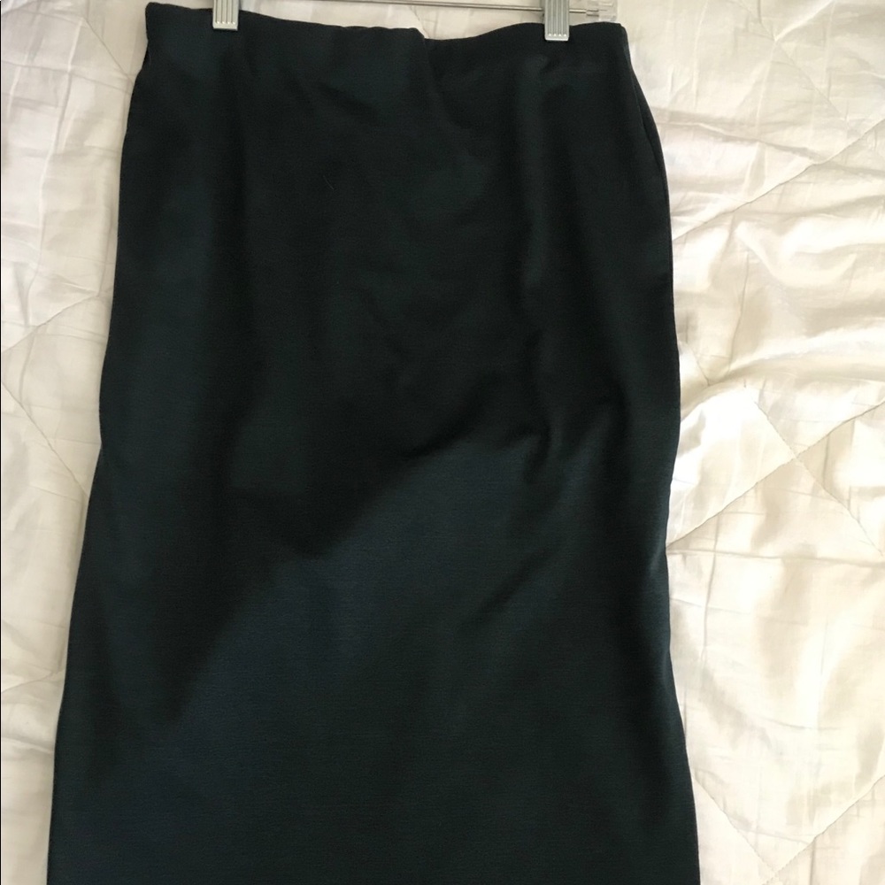 Dark green knee length pencil skirt